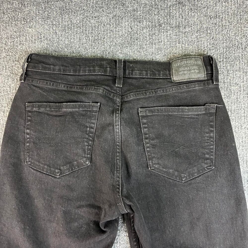 Levi Strauss Signature Men’s Jeans 32x30 Black Denim Straight Leg